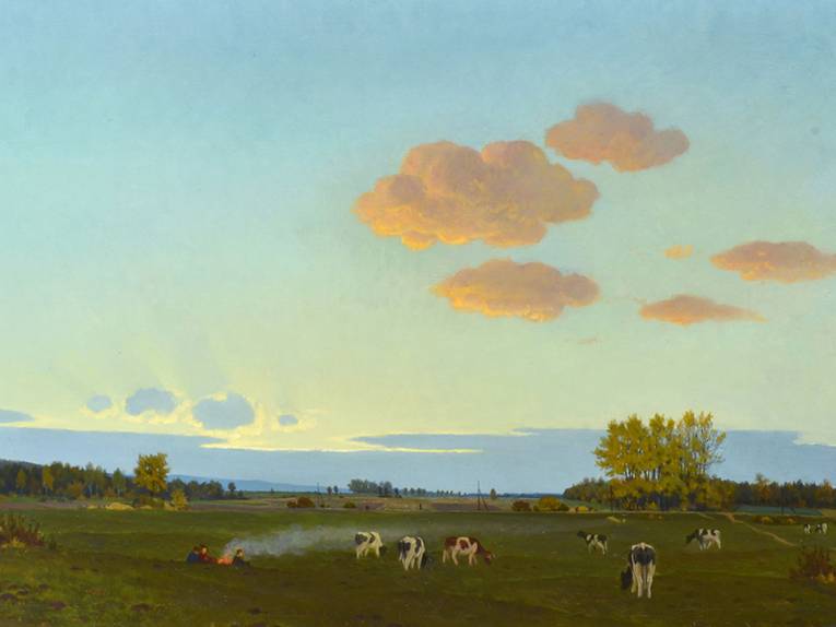 Calenberger Landschaft, Öl auf Leinwand, von Adolf Wissel, 1925